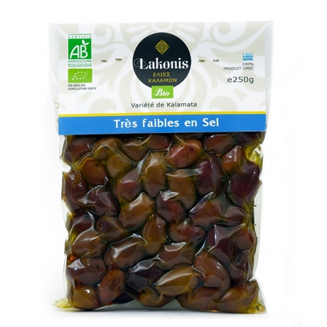 Olives Kalamata très peu de sel S250g